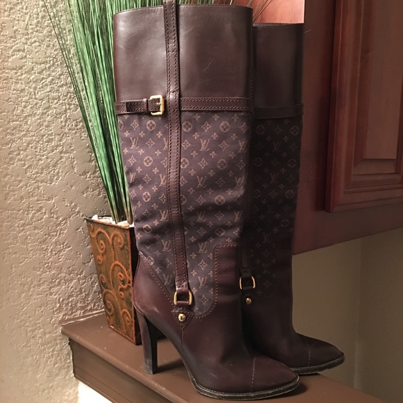 Louis Vuitton mini lin high heel boots - Picture 5 of 16